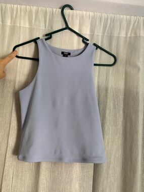 Express Light Blue High-Neck Top